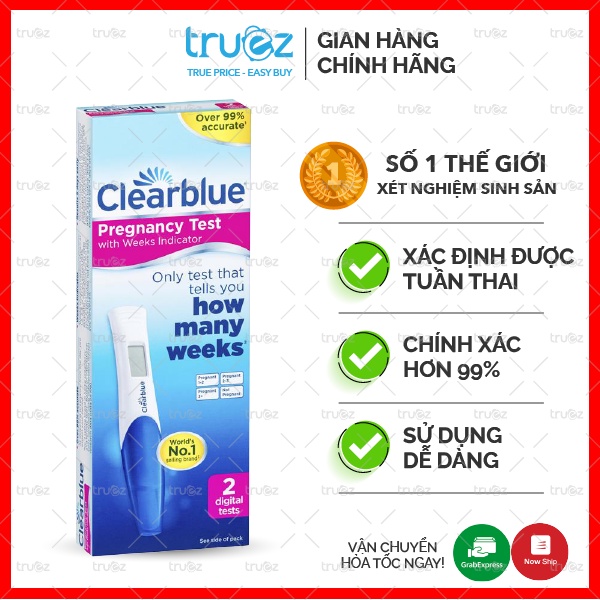 Que thử thai điện tử hiện rõ tuần thai [ÚC] Clearblue How Many Weeks [Chính hãng]