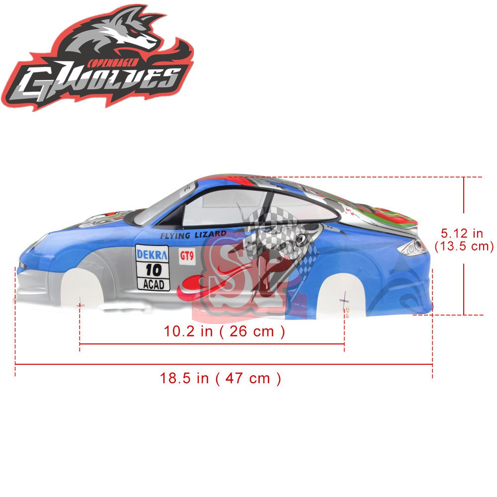 HSP YOKOMO TAMIYA Vỏ Xe Hơi Điều Khiển Từ Xa Porsche 911 Gt3 Rs Rc 200mm Tỉ Lệ 1: 10