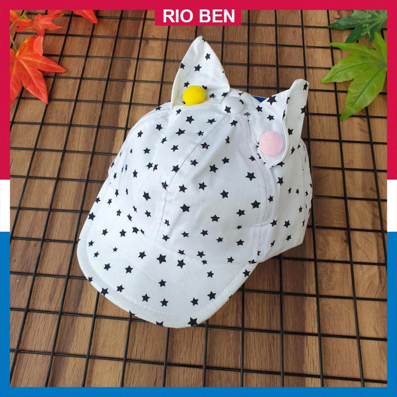 Nón vải mềm cho bé, thiết kế có tai thỏ dễ thương, bé từ 1-3 tuổi RBN041