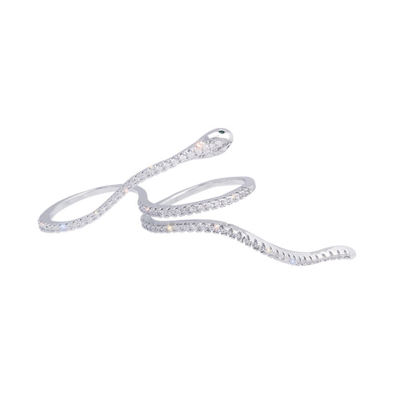 Nhẫn Mở Hình Động Vật Đính Đá Pha Lê Phong Cách Cổ Điển Cho Nữ