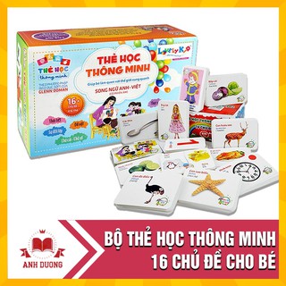 Thẻ học thông minh 416 thẻ 16 chủ đề- Flashcard cho bé