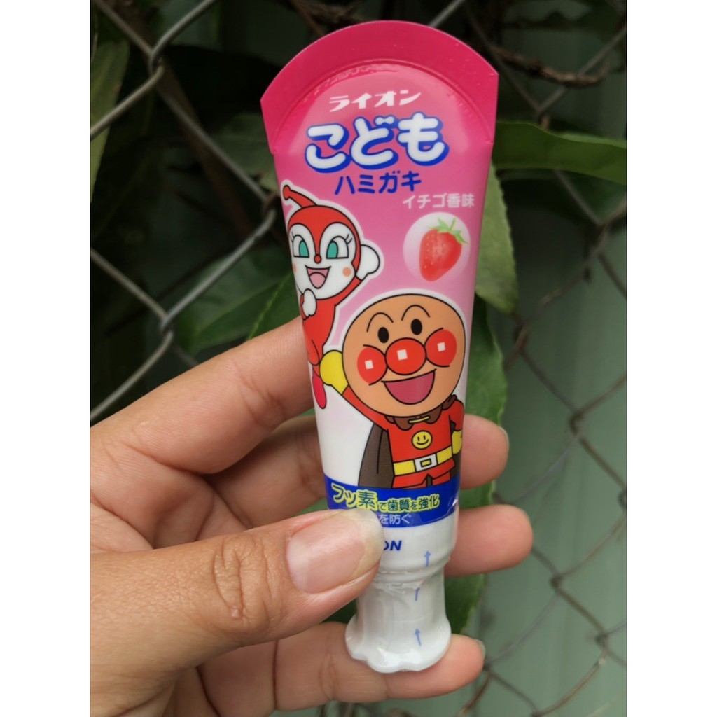 Kem Đánh Răng Trẻ Em Lion Vị Dâu / Dưa Lưới Nhật Bản - Tuýp 40g