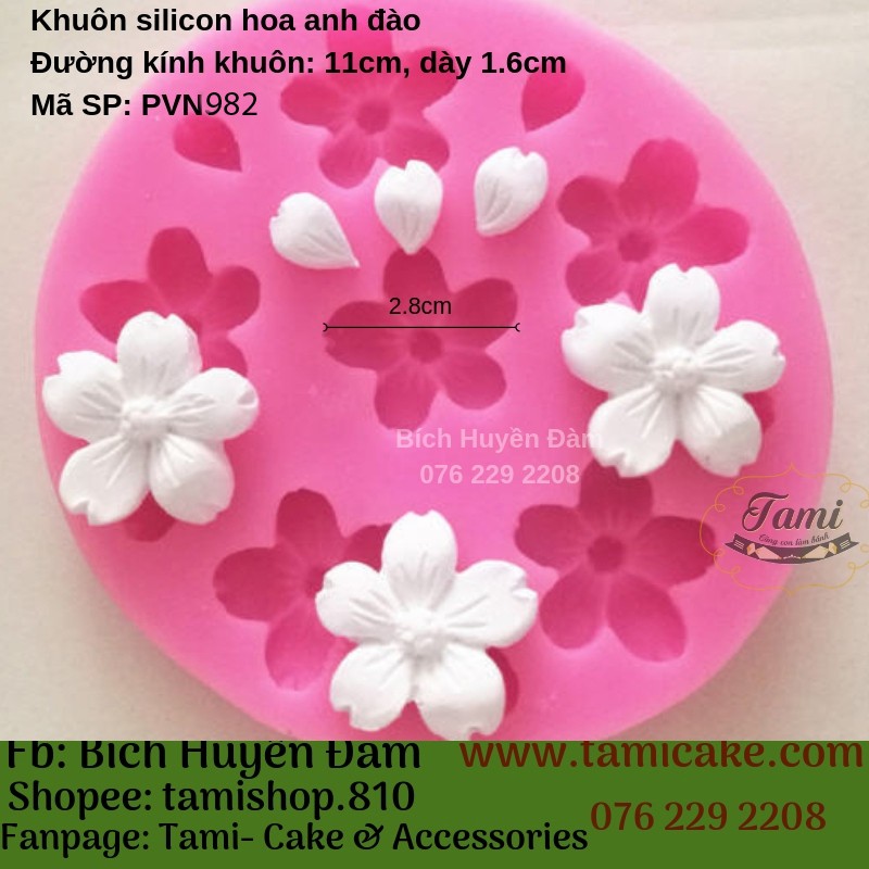 KHUÔN SILICON- HOA ANH ĐÀO PVN982