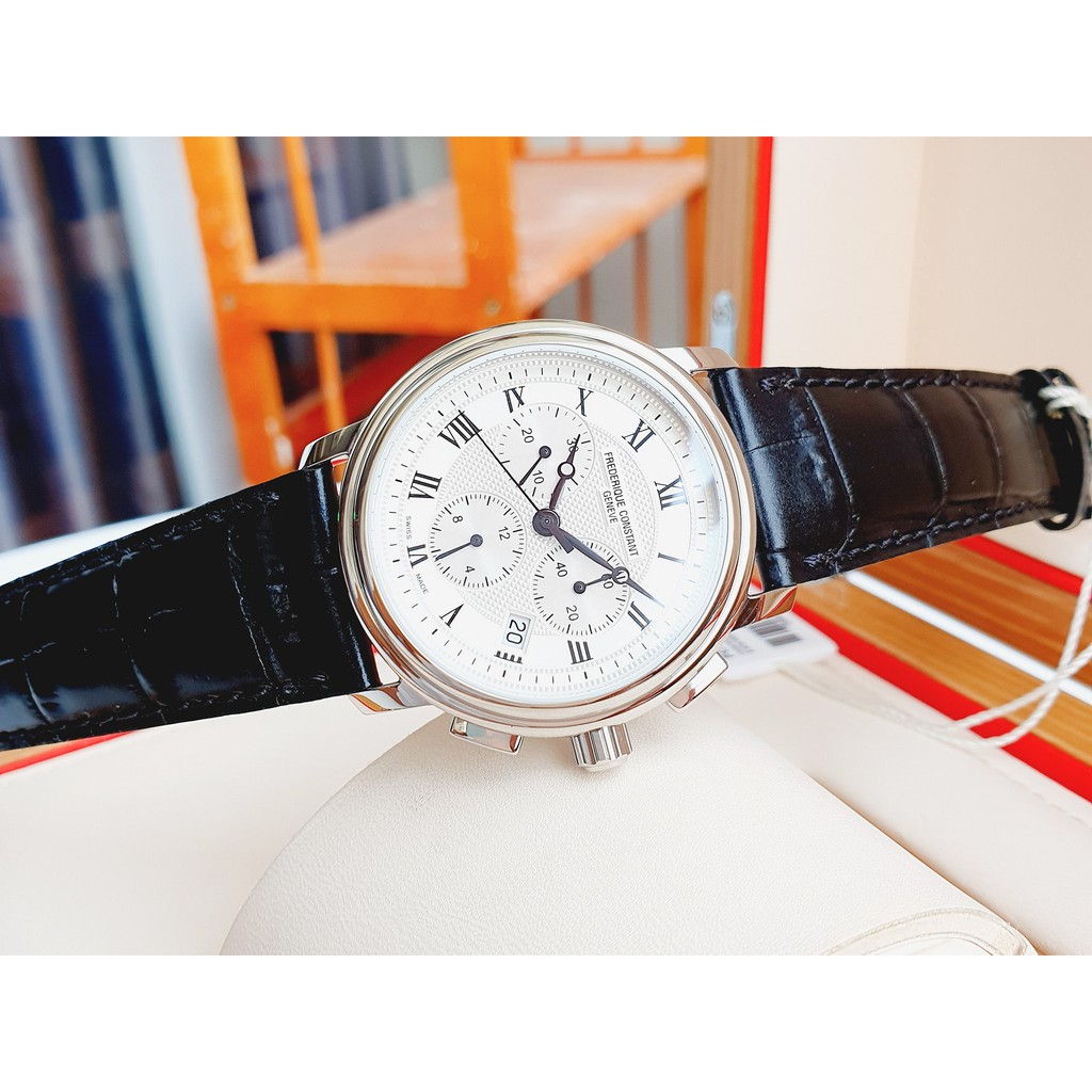 Đồng hồ nam chính hãng Frederique Constant Fc292MC4P6 - Máy Quartz pin Chronograp - Kính Sapphire