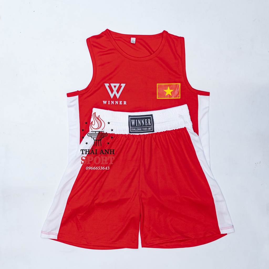Bộ Quần Áo Boxing Tập Phong Trào Vải Thun Mè Hiệu Winner