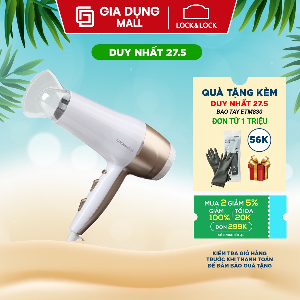 Máy Sấy Tóc Lock&amp;Lock ENA136WHT ( 2000-2200W ) - giadungmall