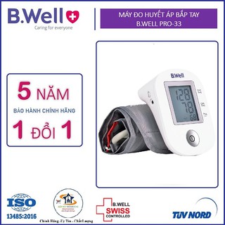 [Chính Hãng] Máy Đo Huyết Áp Bắp Tay B.Well Pro-33 Bảo Hành 5 Năm