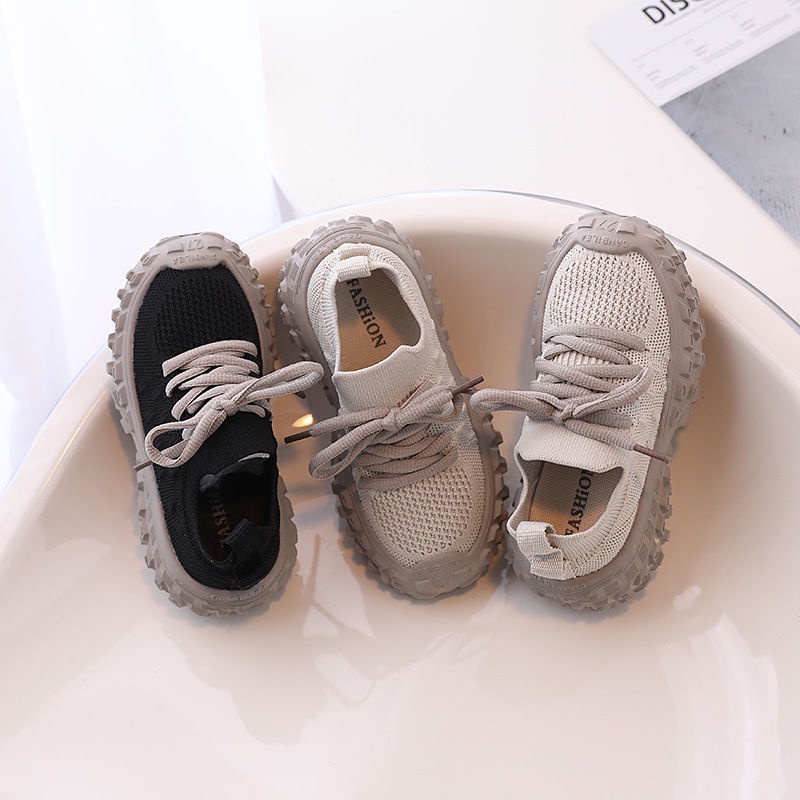 Giày Thể Thao Quai Dán Đế Mềm Nhẹ Thoáng Khí Thoải Mái Thời Trang Mùa Thu Cho Bé Trai Và Gái 5 Tuổi