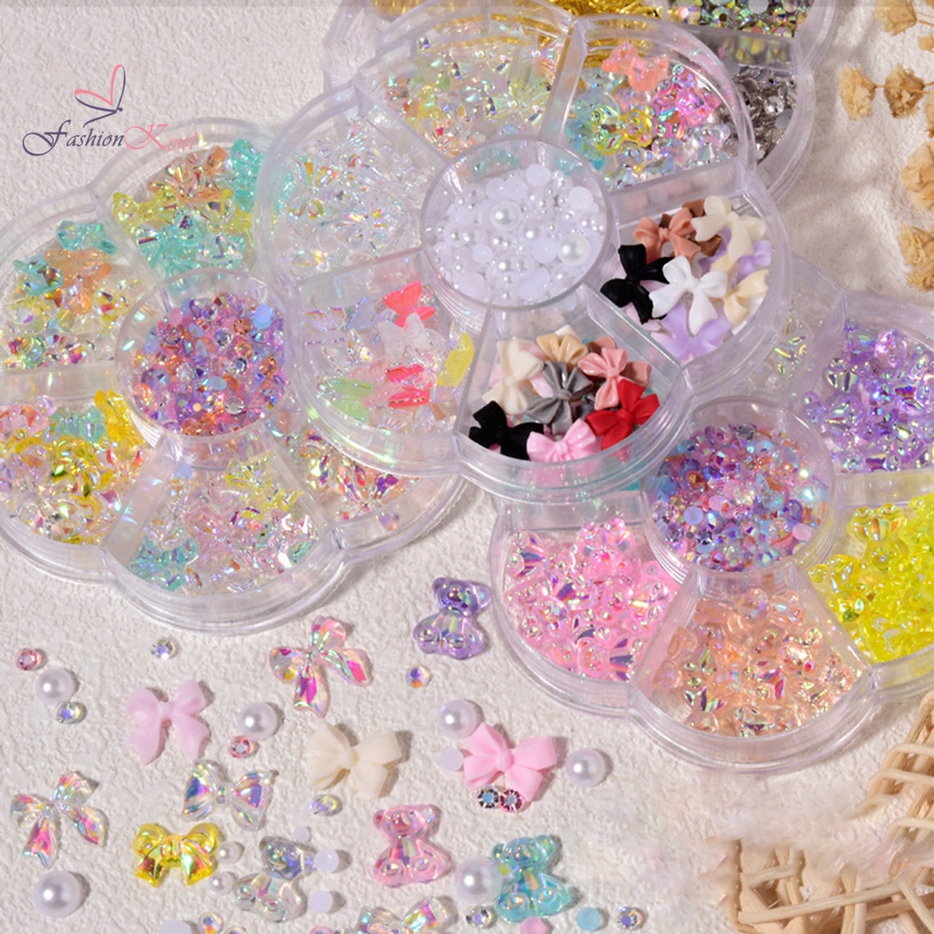 Khay phụ kiện trang trí móng tay hình hoa