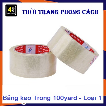 Bộ 6 Cuộn Băng Keo Trong 100yard - Loại 200g - Lõi Siêu Mảng