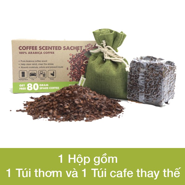 Túi Thơm Cà Phê Arabica - Cà Phê Arabica Nguyên Chất Rang Mộc - Hapaku