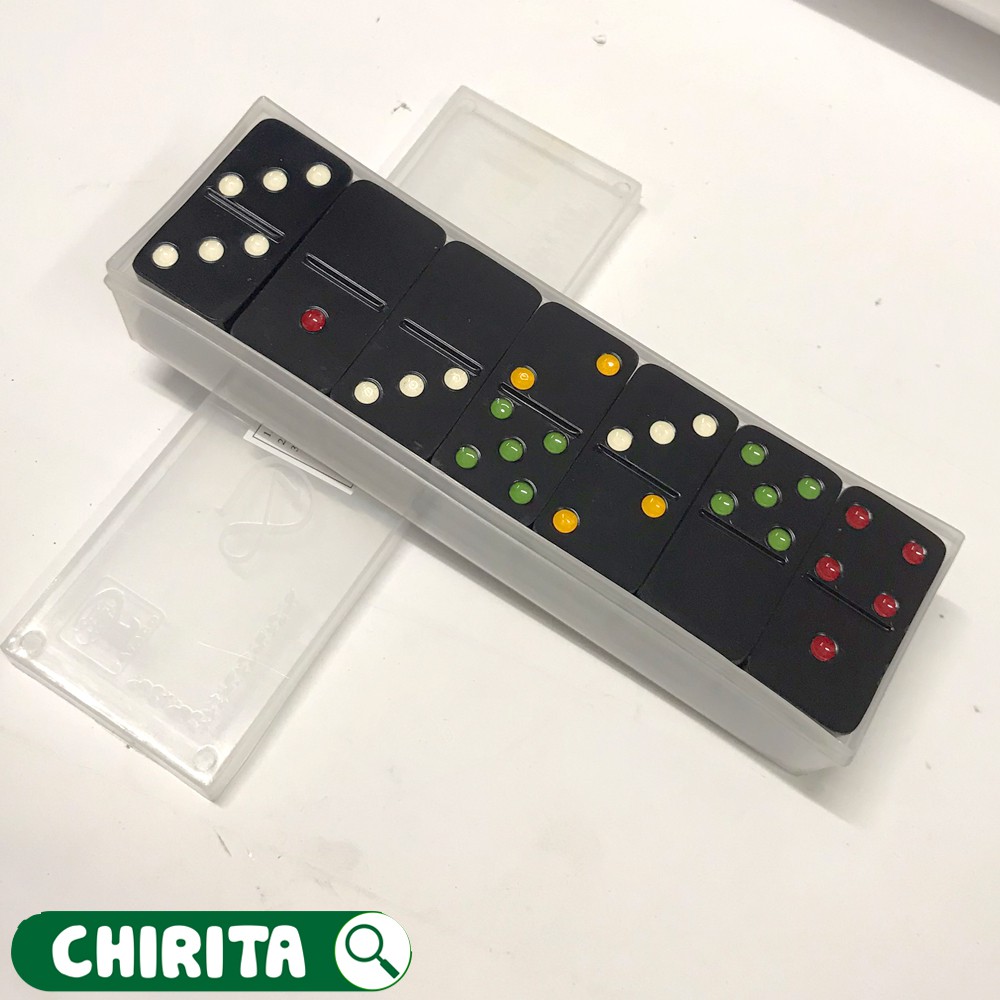 Cờ Domino Nhựa Loại Lớn - Cờ Domino Fataco CHÍNH HIỆU - Màu Đen - Chirita