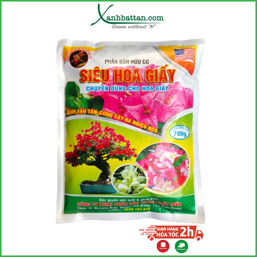 Phân Bón Hữu Cơ Siêu Hoa Giấy Tậu Tán, Cứng Cây, Ra Nhiều Hoa 700 Gram