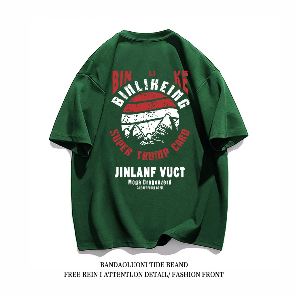 Áo Thun Cotton Tay Ngắn Dáng Rộng In Chữ Phong Cách Retro Mỹ Dành Cho Cặp Đôi