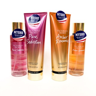 (Có Bill mua hàng USA) Nước hoa toàn thân, dưỡng thể Pure Seduction và Amber Romance - Victoria's Secret USA