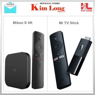 Tivi box Xiaomi Mibox S 4K / Mibox Mi TV Stick ,Bản Quốc Tế Tiếng Việt tìm kiếm giọng nói - Chính hãng phân phối