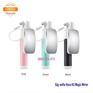 Gậy tự sướng selfie Hoco K2 Magic Mirror có gương cao cấp