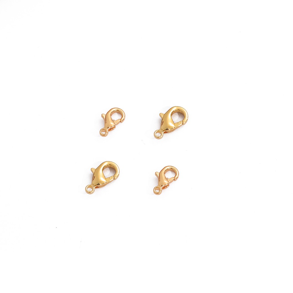 Gói 10 móc khóa gài càng cua Beadia mạ vàng 18K dùng để nối đầu trang sức dây chuyền và vòng tay tự làm