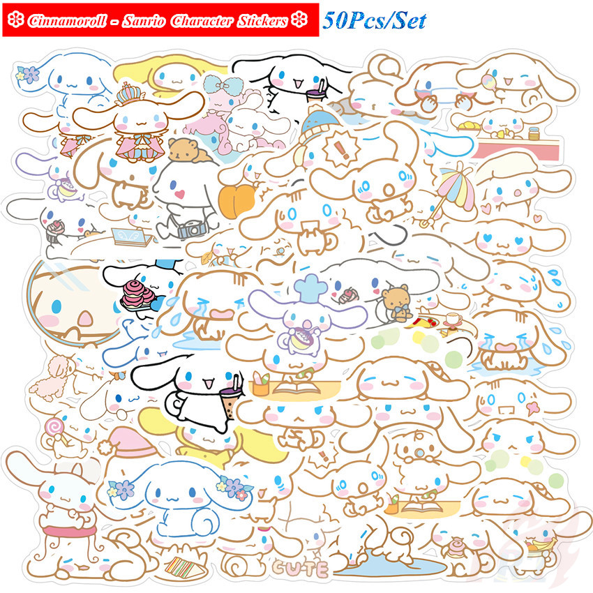 ❉ Cinnamoroll Series 01 - Sanrio Character Stickers ❉ 50Pcs/Set Waterproof DIY Fashion Decals Doodle Stickers