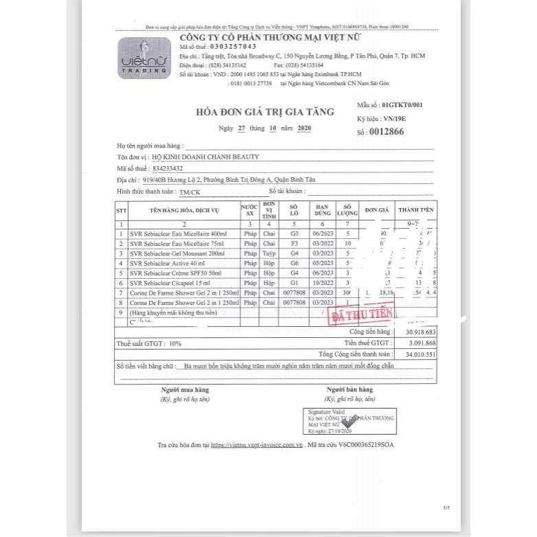 SVR Sebiaclear Eau Micellaire – Nước tẩy trang làm giảm mụn