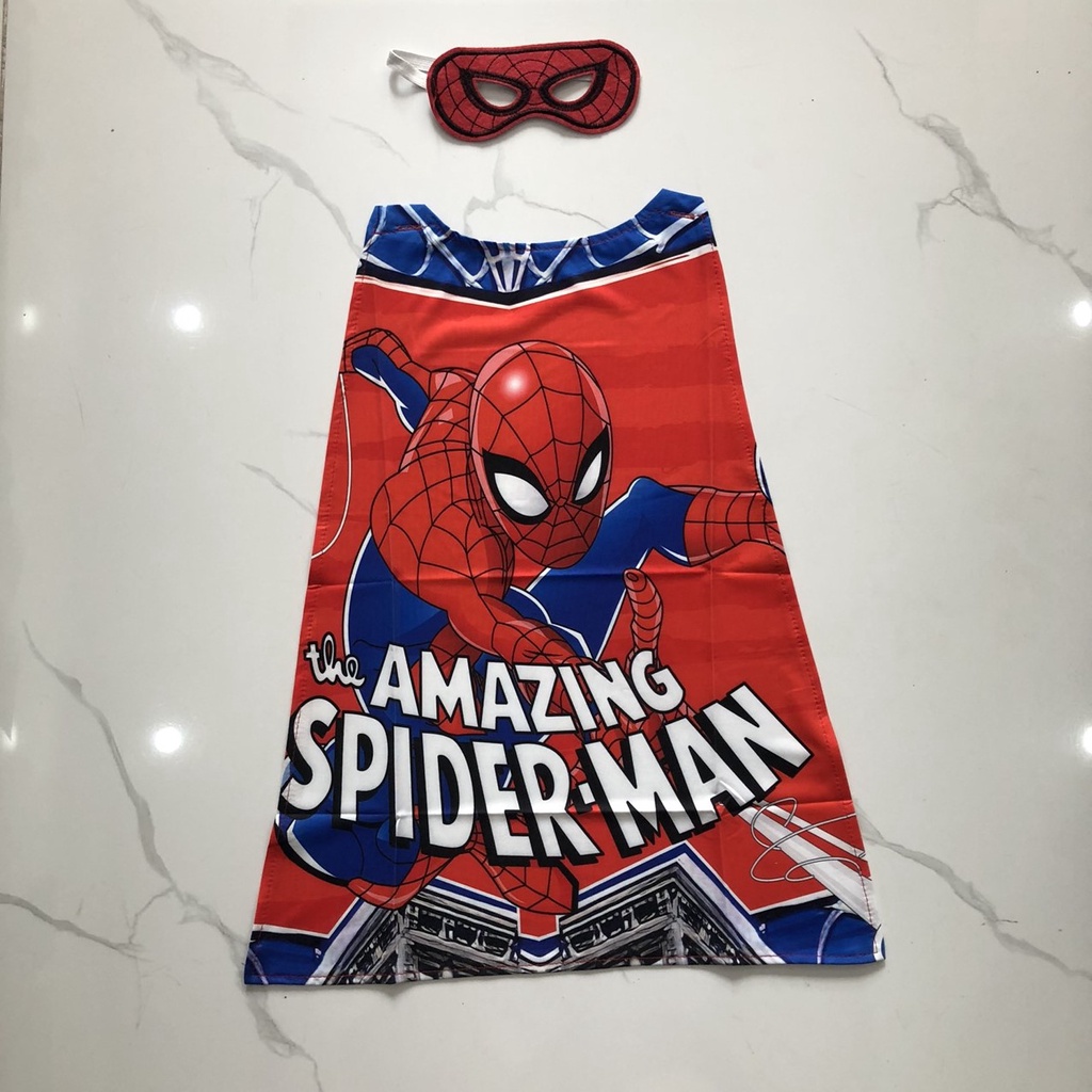 Áo choàng kèm mặt nạ siêu nhân cho bé chụp ảnh (Kích Thước 30x40x40cm)