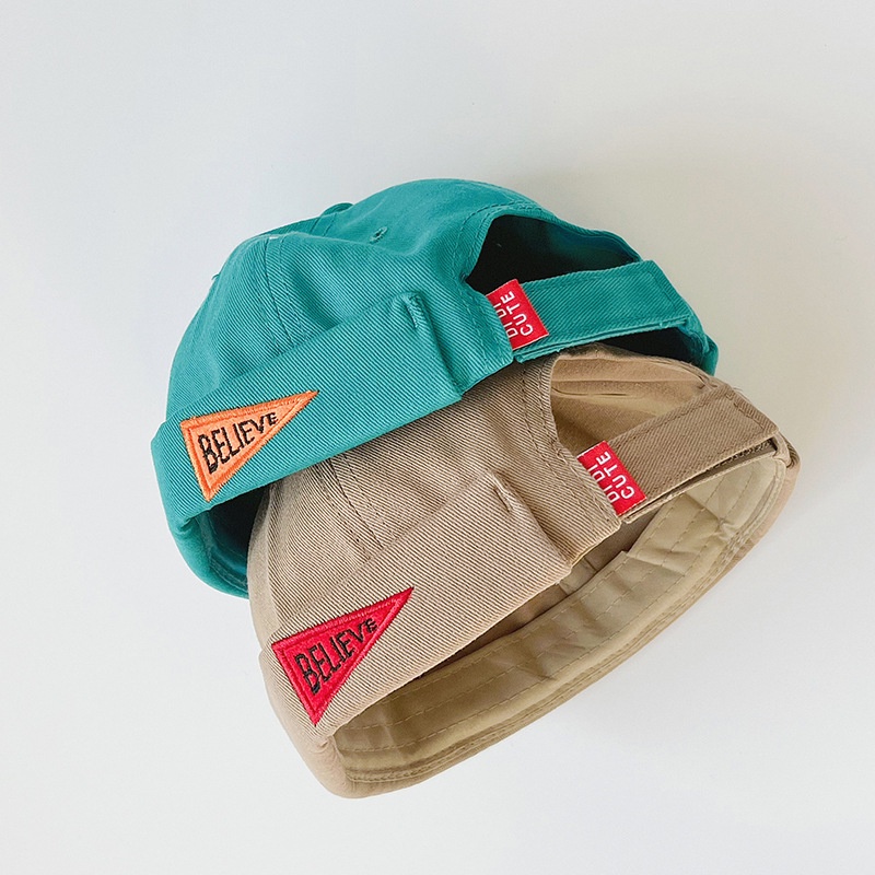 Mũ Beanie Thêu Chữ Có Thể Điều Chỉnh Phong Cách Nhật Bản Cho Bé