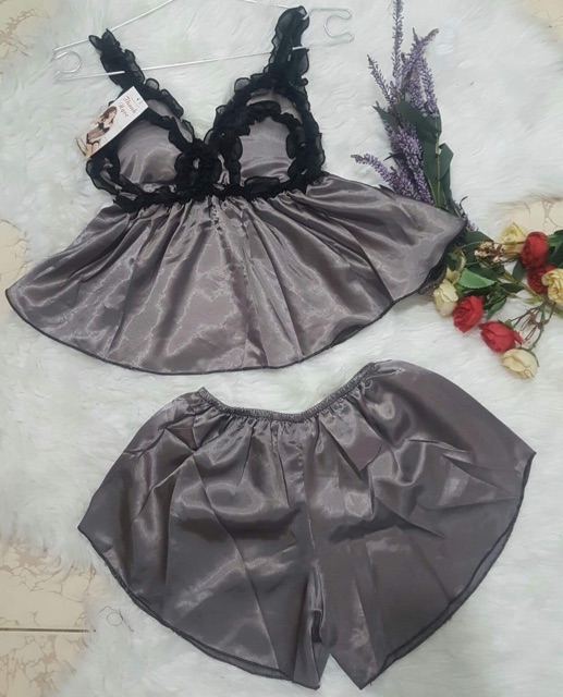 [SALE 30%] Đồ ngủ sexy bèo lụa mút ngực | BigBuy360 - bigbuy360.vn