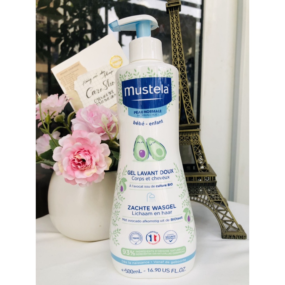 Sữa tắm gội toàn thân cho bé Mustela 500ml - hàng nội địa Pháp