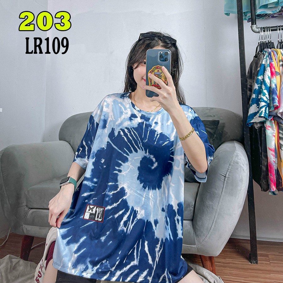 Áo thun loang màu 𝑭𝒓𝒆𝒆𝒔𝒉𝒊𝒑 Áo phông unisex LR109 vải cotton xượt poli co giãn thấm hút tốt, không xù lông