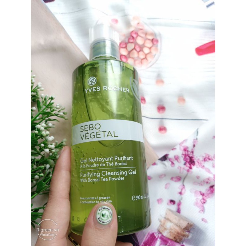 Mẫu mới Gel rửa mặt 390 ml Sebo Vegetal Yves Rocher - chai vòi