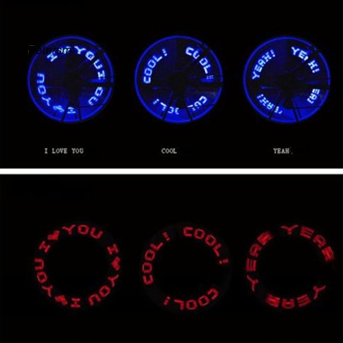 Đèn Led Neon Gắn Van Bánh Xe Trang Trí Chữ Cái