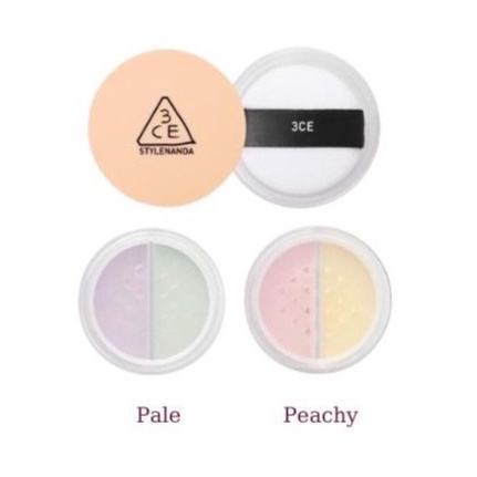 Phấn Phủ Bột 2 Màu 3CE Blur Filter Powder-Pale-Peachy