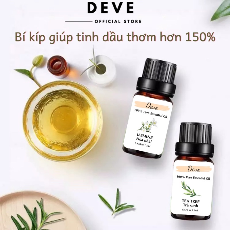 Tinh dầu thơm DEVE dùng cho máy xông tinh dầu, tinh dầu treo xe, máy phun sương tạo ẩm 1