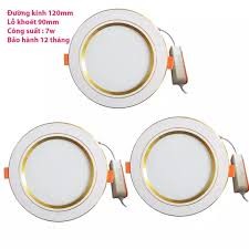 LED âm trần 3 chế độ 7w viền vàng hoặc bạc