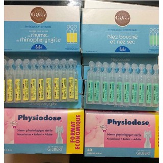 Nước muối muối sinh lý Hồng/Xanh/Vàng Physiodose Pháp