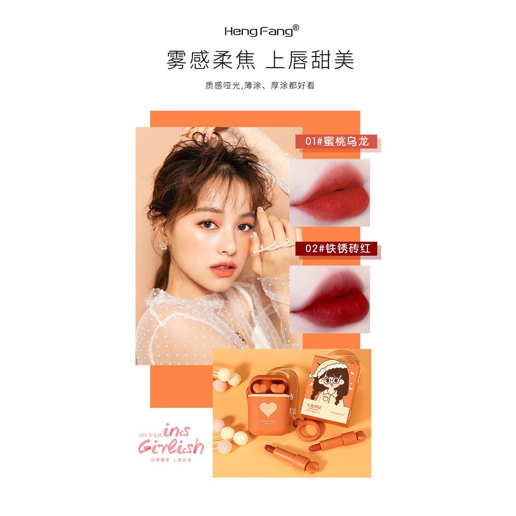 Set son 2 thỏi son HENGFANG hình airpods độc lạ | BigBuy360 - bigbuy360.vn