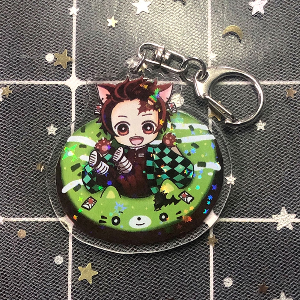 Móc Khóa Mặt Tròn In Hình Nhân Vật Anime Độc Đáo