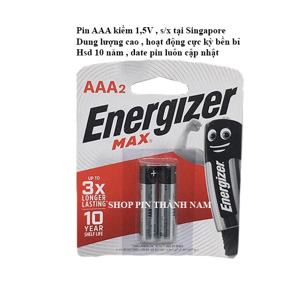 Pin AAA Energizer max đũa E92 chính hãng