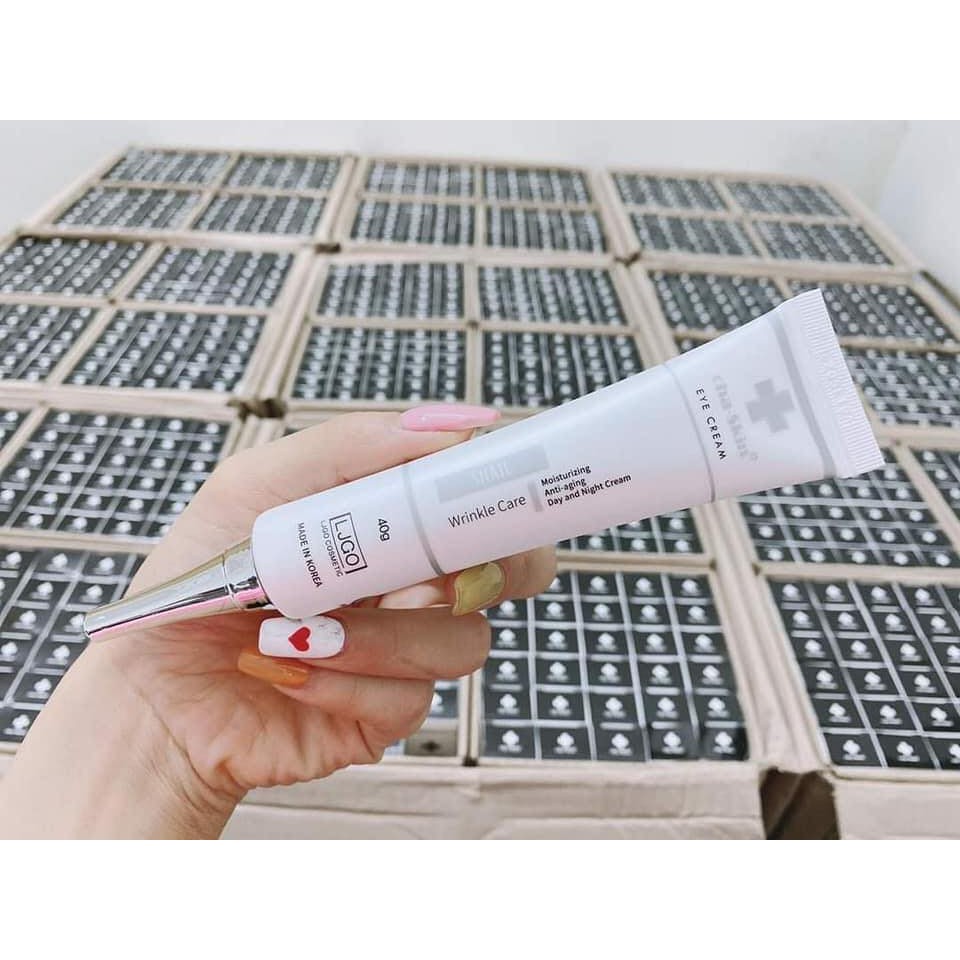 Kem mắt LJGO Snail Wrinkle Care Cha Skin Eye Cream - Chiết Xuất Ốc Sên Giảm Thâm Nhăn Vùng Mắt Hiệu Quả