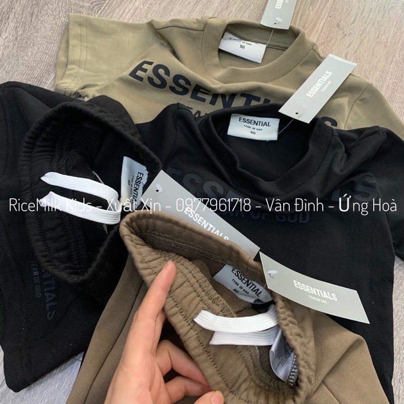 Bộ cotton quần da cá Essntials cho bé
