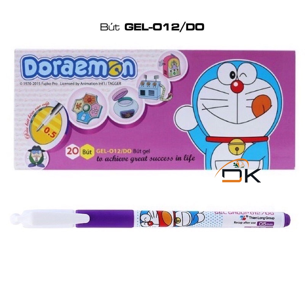 Bút Gel Thiên Long 012/Doraemon - DKVPP.Store/Bút bi nước ngòi 0,5mm mực Xanh, Đen, Đỏ, Tím - Hàng chính hãng, giá tốt