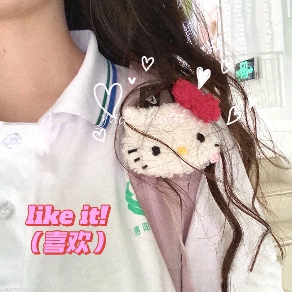 SANRIO Ghim Cài Áo Đa Năng Hình Hello Kitty Xinh Xắn