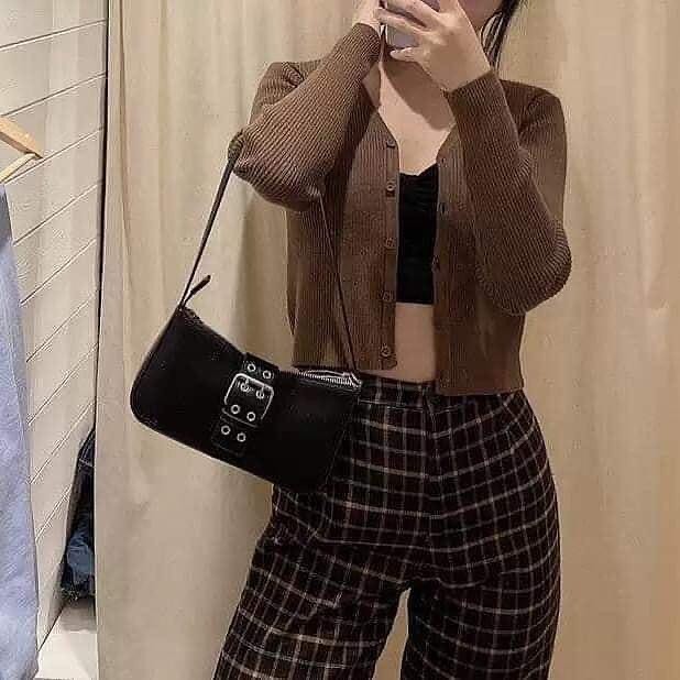 Túi da đen basic