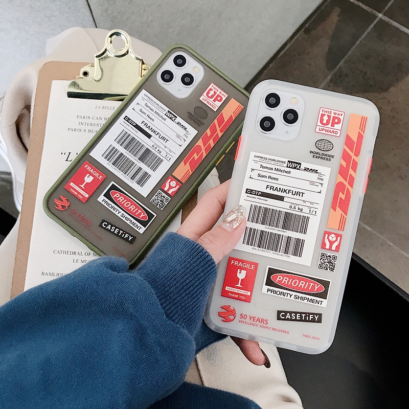 Ốp Lưng Xiaomi Redmi K30 Pro K20 Note 9s 9 8 7 Pro Creative Flight Ticket Label Casing Frosted Protective TPU Back Cover