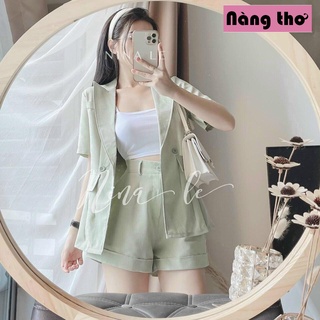Sét đồ bộ vest 3 món siêu chất thời trang nữ đi làm công sở hay đi chơi tiệc rất phù hợp - nàng thơ's shop