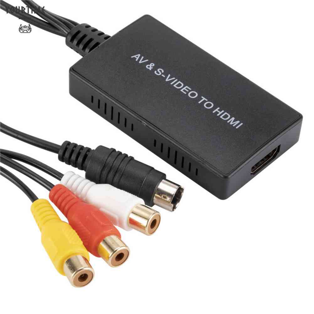 Bộ Chuyển Đổi RCA / AV S-Video Sang HDMI-compatible Đen