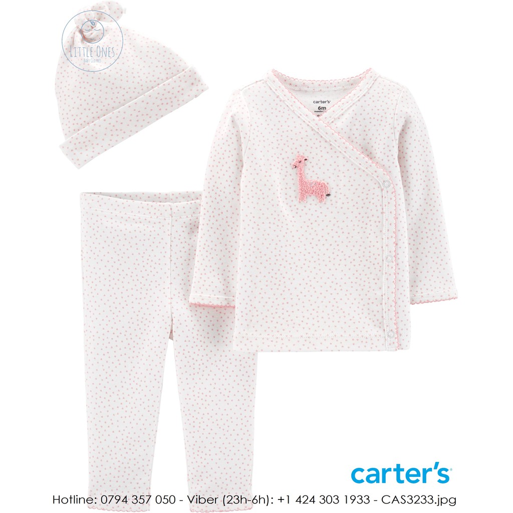 SET BỘ SƠ SINH BÉ GÁI Carter's nhập Mỹ - Giraffe