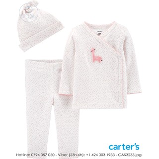 Set bộ sơ sinh bé gái carter's nhập mỹ - giraffe