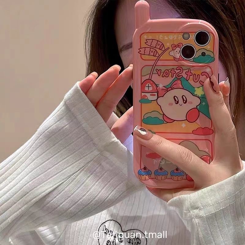 Ốp Điện Thoại Hình Kirby Hoạt Hình Cho iPhone 13 Pro Max 12 Pro Max 11 Pro Max 7 8 Plus SE 2020 Xs Max XR