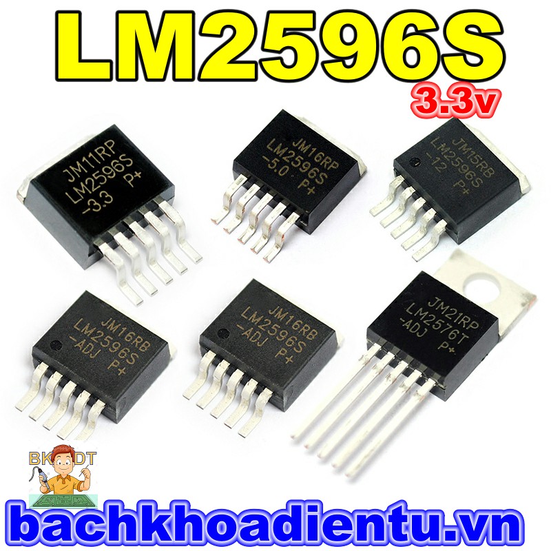 IC nguồn LM2596S ADJ/3.3/5/12 chính hãng.